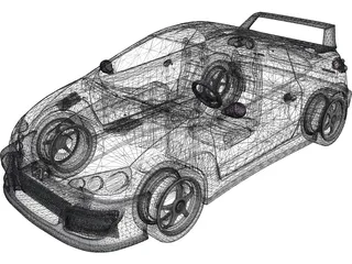 Peugeot 206cc [Tuning] 3D Model