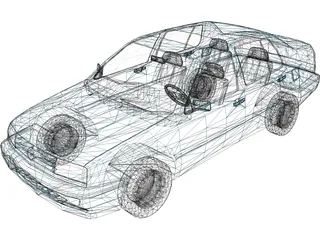 Volkswagen Jetta/Vento (1993)  3D Model