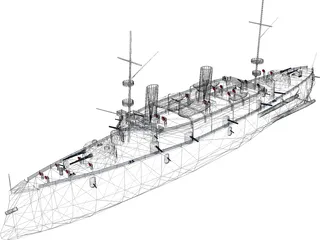 Olympia Armored Cruiser 3D Model