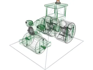 Toy Steamroller 3D Model