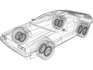 DMC DeLorean (1980) 3D Model