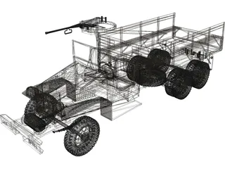 GMC Truck 6x6 3D Model