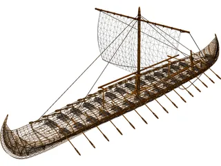 Viking Longboat 3D Model