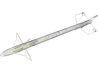 AIM-9M Sidewinder Missile 3D Model