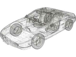 Pontiac Fiero GT 3D Model