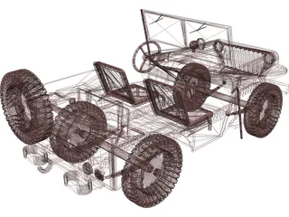 Jeep Willys (1942) 3D Model