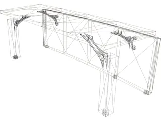 Table Control Centre Multiuse 3D Model