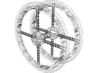 2001 Spacestation Finished 3D Model