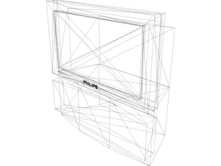 TV Rear Projection Screen 3D Model