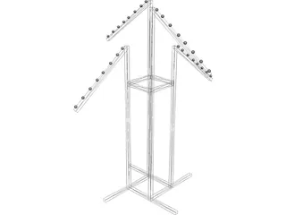 Waterfall Garment Rack 3D Model