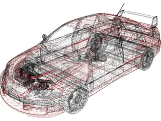 Mitsubishi Lancer Evolution IX MR 3D Model