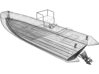 Inflatable Boat 3D Model