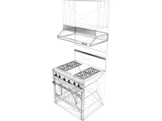 Jenn-Air Gas Range 3D Model