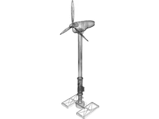 Windmill Turbine 3D Model