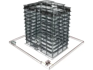 Tech Office Building 3D Model