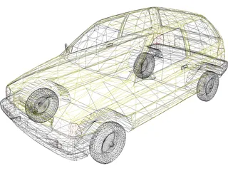 Ford Festiva (1987) 3D Model