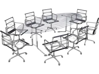 Conference Table 3D Model