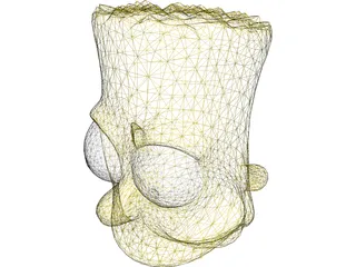 Simpsons Bart Head 3D Model