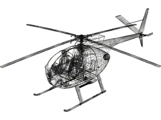 Hughes OH-6A Cayuse 3D Model