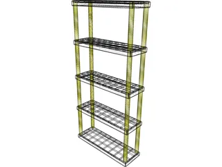 Plastic Shelf Unit 3D Model