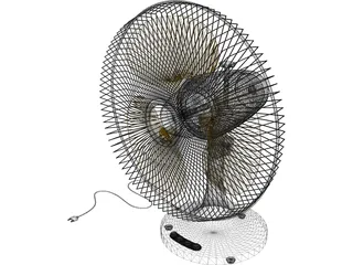 Table Fan 3D Model