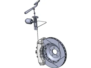 Audi RS8 Brake Front Axle 3D Model