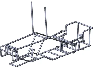 Recumbent Bike Frame 3D Model