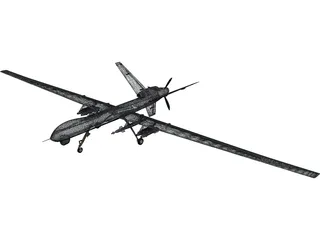 General Atomics MQ-1 Predator UAV 3D Model