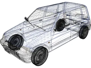 Daewoo Tico SX (1998) 3D Model