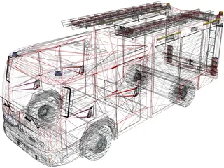 Mercedes-Benz Atego Brandweer Fire Truck 3D Model