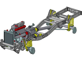 Mercedes-Benz Unimog Chassis 3D Model