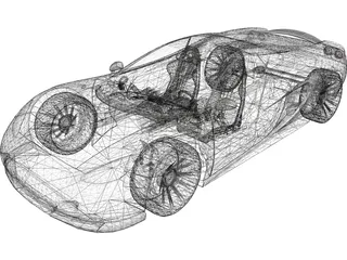 Ascari KZ1 Spyder 3D Model