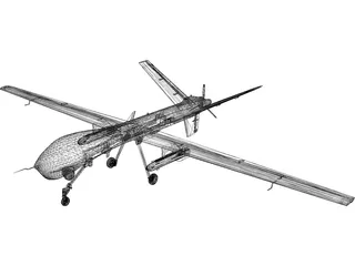 General Atomics MQ-9 Predator UAV Drone 3D Model