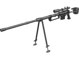 CheyTac M-200 Intervention 3D Model