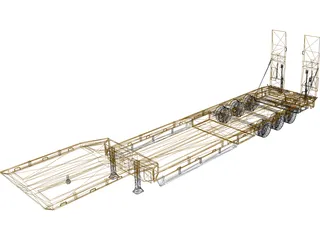 Flatbed Trailer 3D Model