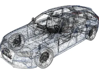 Audi RS4 Avant (2013) 3D Model