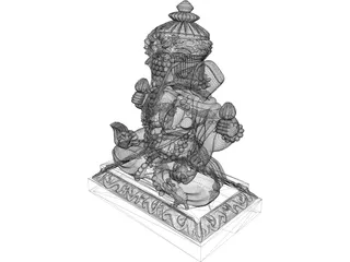 Thai Buddha China Statue 3D Model