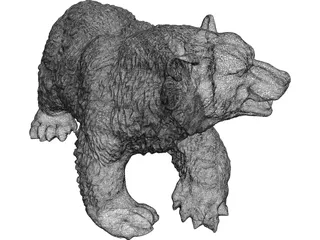 Bear Statue 3D Model