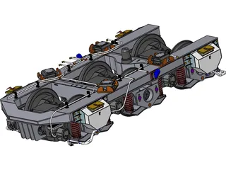 Bogie 3 Axle 3D Model