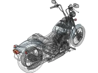 Harley-Davidson FXSTS Springer Softail 3D Model