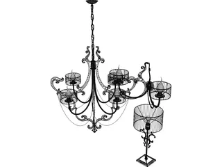 Cantori Lago Lamps 3D Model