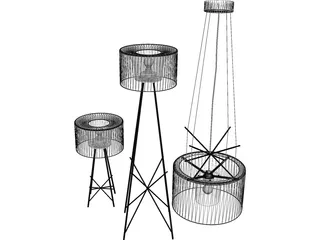 Flos Ray Lamps 3D Model