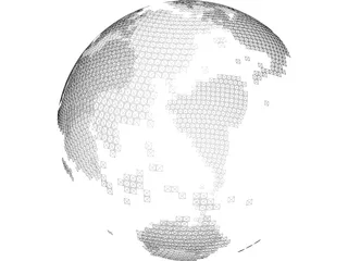 Pixel Planet 3D Model