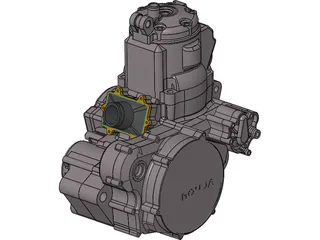 Honda CR250 Engine 3D Model