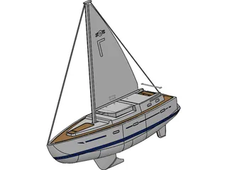 Oyster Sailboat 3D Model