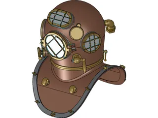 Mark V Diving Helmet 3D Model