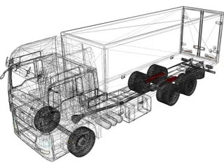 MAN TGX 6X4 ISO 3D Model