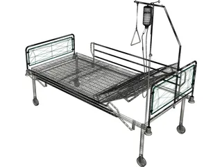 Hospital Bed 3D Model