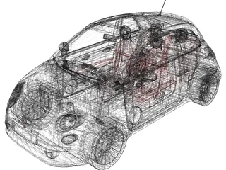 Fiat 500 (2008) 3D Model