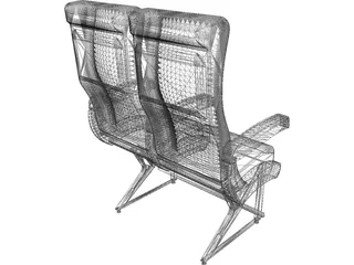 Commercial Jet Seat 3D Model